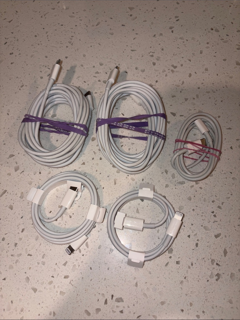 USB-C to Lightning cables - 5 total